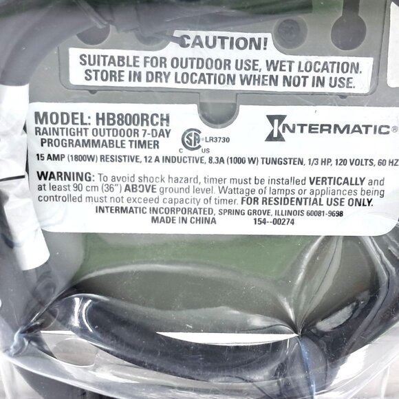 Intermatic HB800RCH Heavy Duty Outdoor Digital Timer BRAND NEW Discontinued HTF - Picture 6 of 6